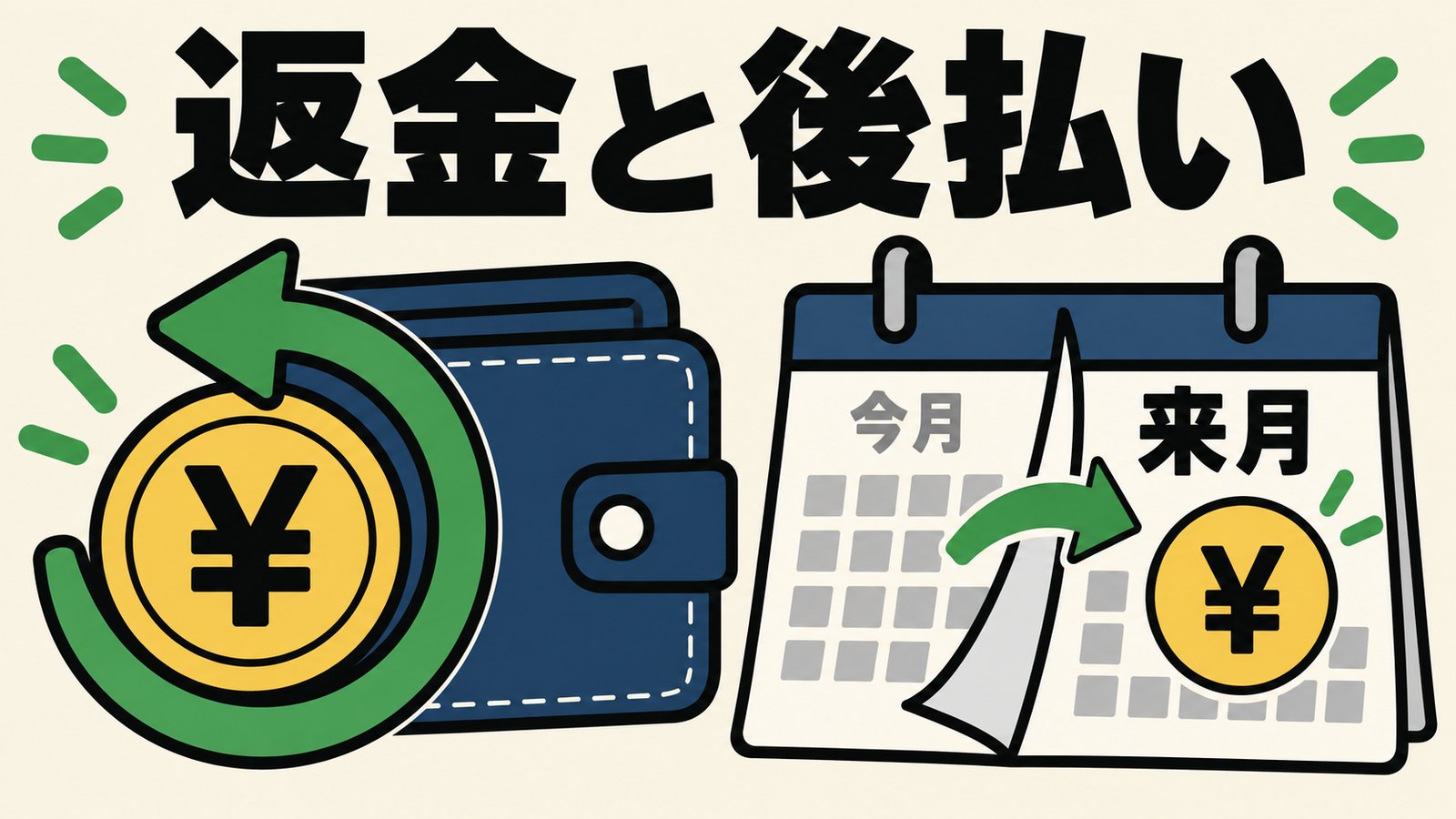 返金保証と後払いを確かめる