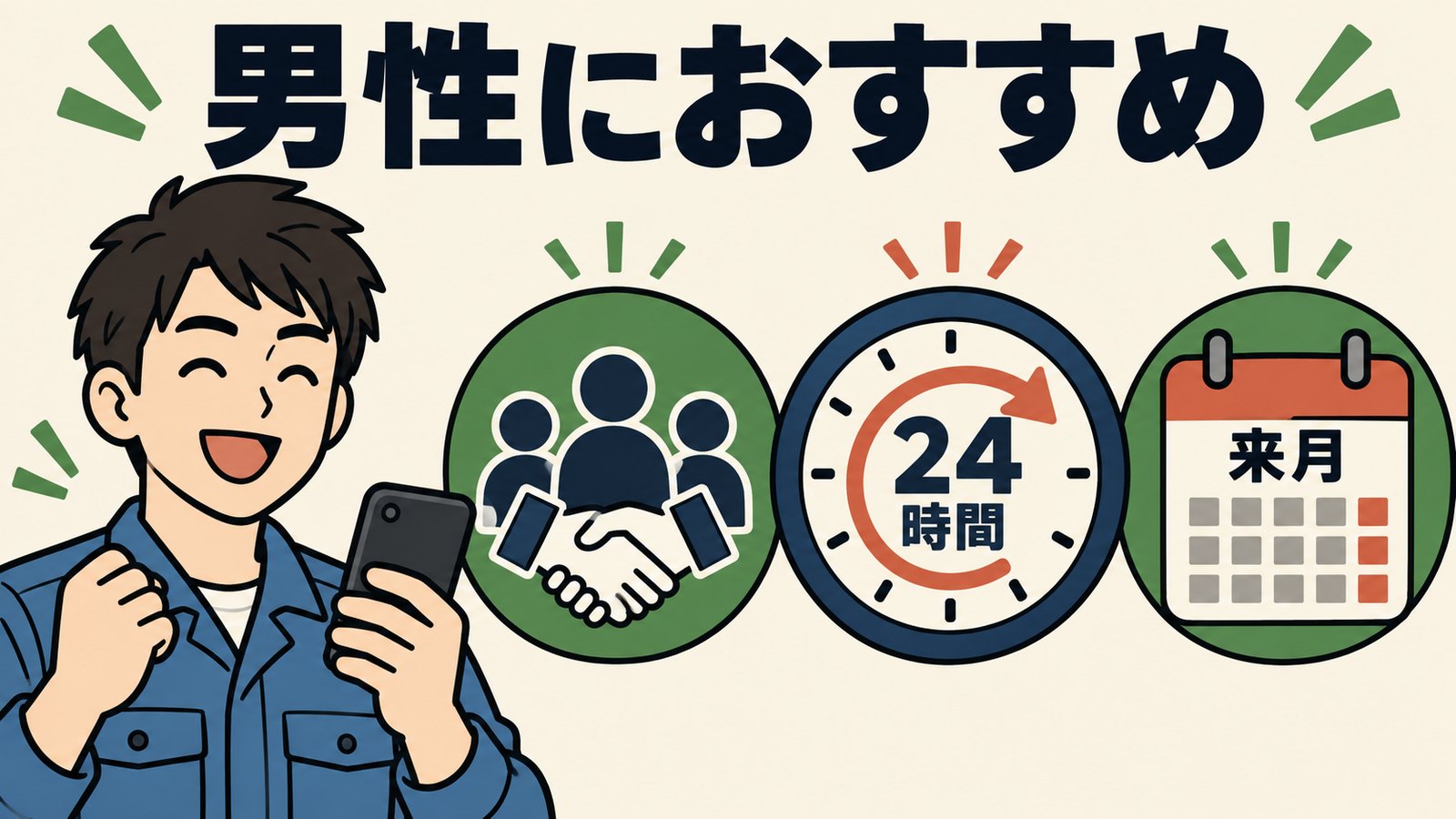 男性におすすめの男の退職代行