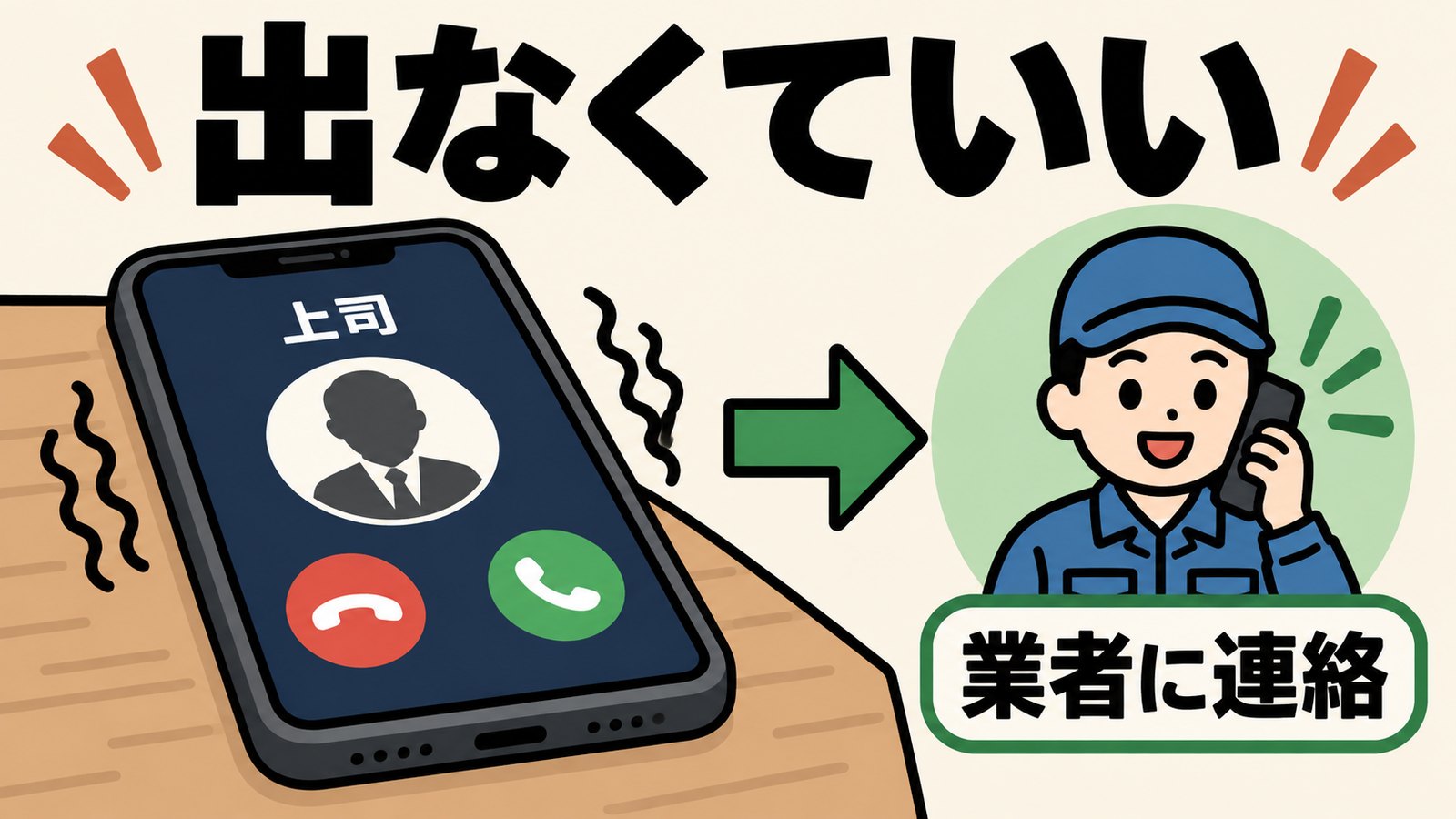 会社や上司から本人に連絡が来る